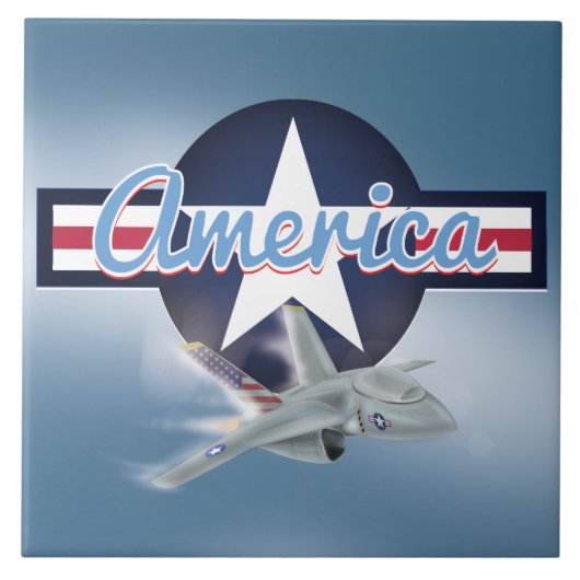 American Jet Fighter Tegeltje (Voorkant)