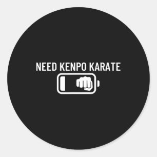 American Kenpo Coach Low Ttery heeft Kenpo Karate  Ronde Sticker