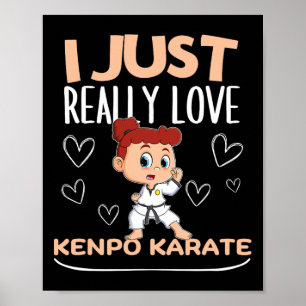 American Kenpo Girl Coach Ik hou echt van Kenpo Poster
