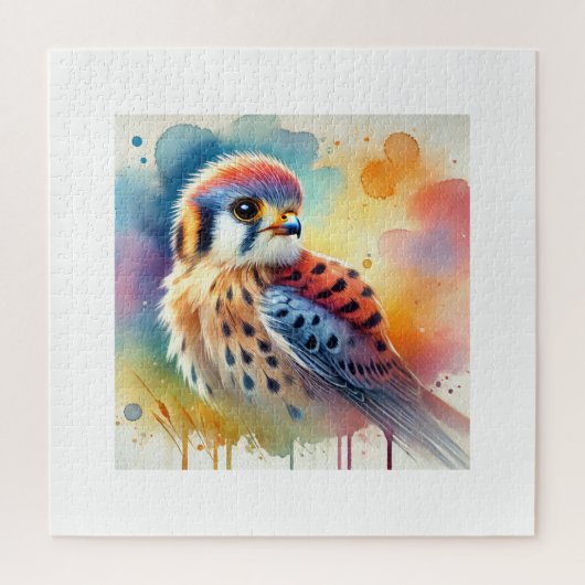 American Kestrel 160724AREF106 - Watercolor Legpuzzel (Verticaal)