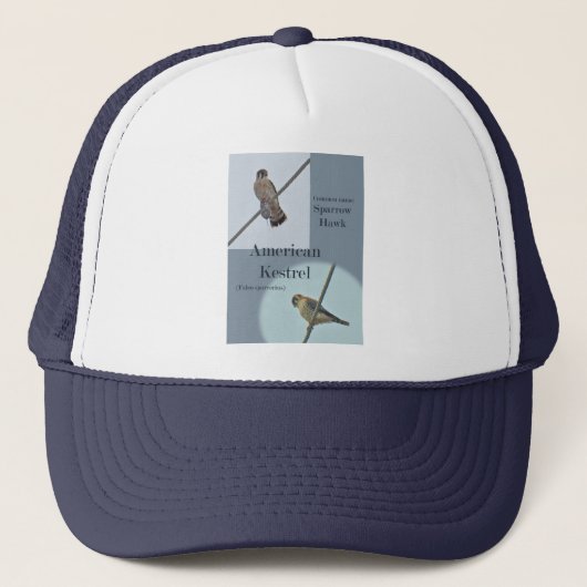 American Kestrel (Falco sparverius) Objecten Trucker Pet (Voorkant)