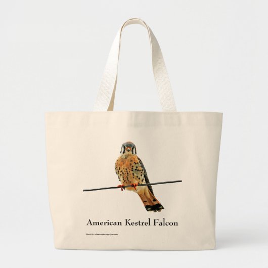 American Kestrel Falcon Grote Tote Bag (Voorkant)