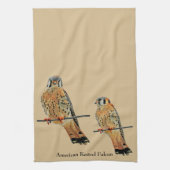 American Kestrel Falcon Theedoek (Verticaal)