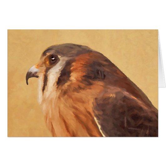 American Kestrel Painting - Original Bird Art (Voorkant Horizontaal)