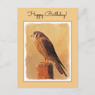 American Kestrel Painting - Original Bird Art Briefkaart