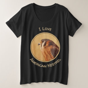 American Kestrel Painting - Original Bird Art Grote Maat T-shirt