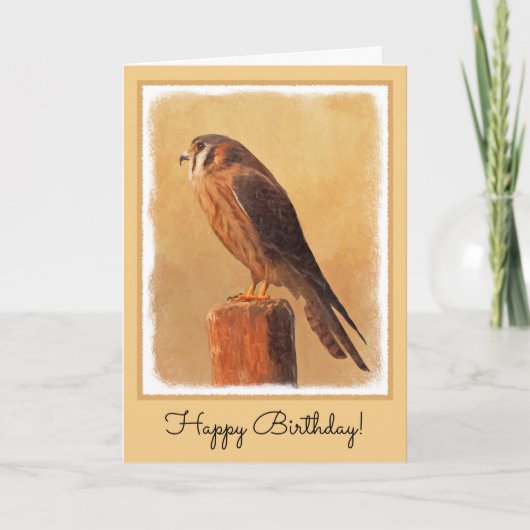American Kestrel Painting - Original Bird Art Kaart (Voorkant)