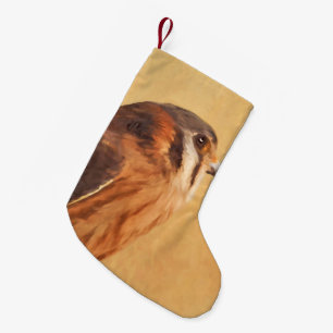 American Kestrel Painting - Original Bird Art Kleine Kerstsok