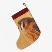 American Kestrel Painting - Original Bird Art Kleine Kerstsok (Achterkant (Hangend))