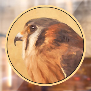 American Kestrel Painting - Original Bird Art Raamsticker