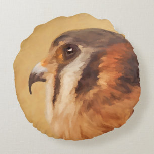 American Kestrel Painting - Original Bird Art Rond Kussen