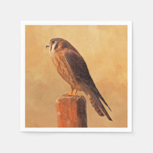 American Kestrel Painting - Original Bird Art Servet