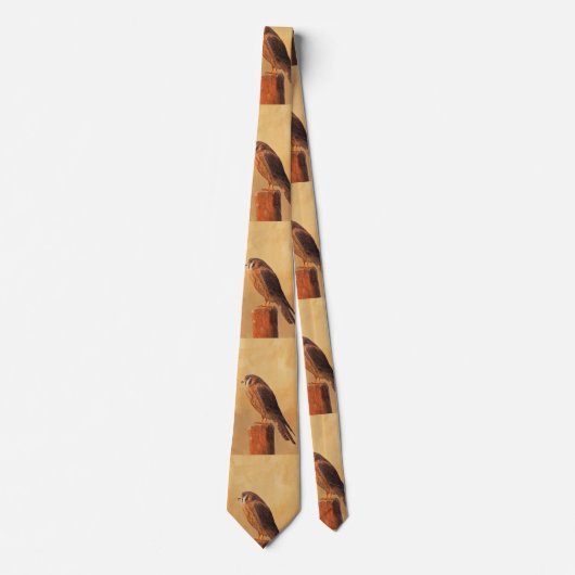 American Kestrel Painting - Original Bird Art Stropdas (Voorkant)