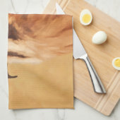 American Kestrel Painting - Original Bird Art Theedoek (Quarter Fold)