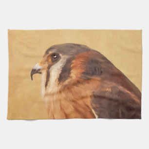 American Kestrel Painting - Original Bird Art Theedoek