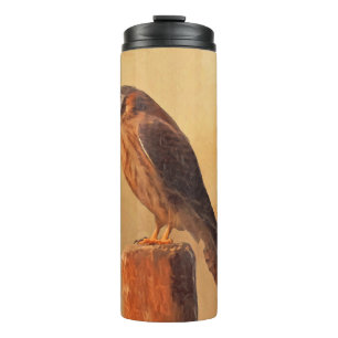 American Kestrel Painting - Original Bird Art Thermosbeker