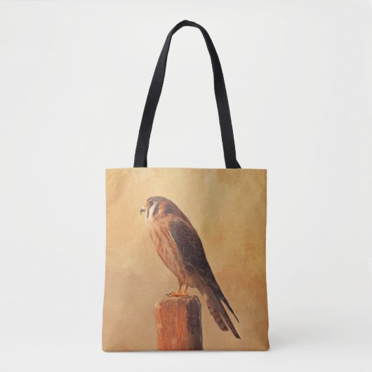 American Kestrel Painting - Original Bird Art Tote Bag (Voorkant)