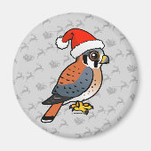 American Kestrel Santa Magneet (Voorkant)