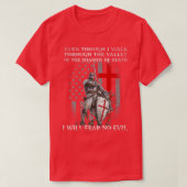 American Knight Templar, ik zal me geen kwade psal T-shirt (Design voorkant)