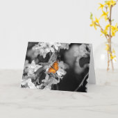 American Lady Butterfly Folded Wenskaart Kaart (Gele Bloem)