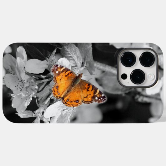 American Lady Butterfly on Blossom Cell Phone Case (Achterkant (horizontaal))