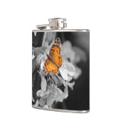 American Lady Butterfly on Blossom Drink Flask Heupfles (Links)