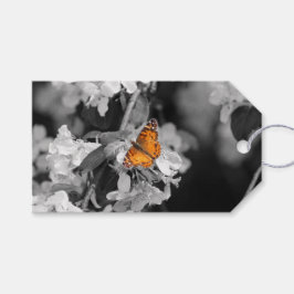 American Lady Butterfly on Blossom Gift Label Cadeaulabel