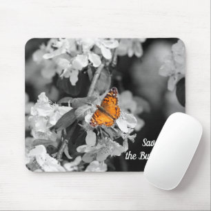 American Lady Butterfly On Blossom Muismat