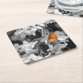 American Lady Butterfly on Blossom Paper Onderzett Kartonnen Onderzetters (Schuin)