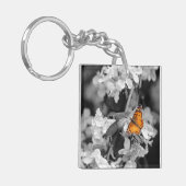 American Lady Butterfly op Apple Blossom Sleutelha Sleutelhanger (Voorkant Links)