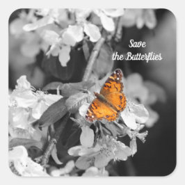 American Lady Butterfly op Apple Blossom Stickers