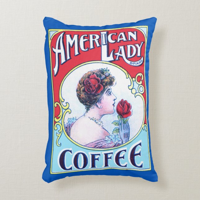 American Lady Coffee Accent Kussen (Voorkant(Verticaal))