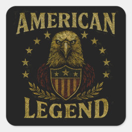 American Legend – USA Heritage Pride Bold Vierkante Sticker