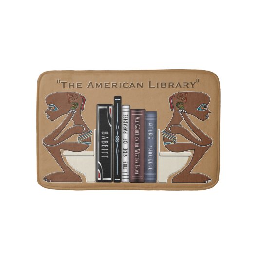 American Library Grappige Badkamer Decor Gepersona Badmat (Voorkant)