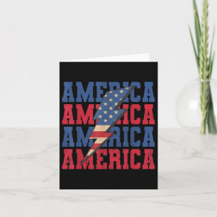 American Lightning Bolt Patriottische Vlag van de  Kaart