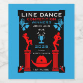 American Line Dancing Competitie Wijn Etiket (Enkel label)
