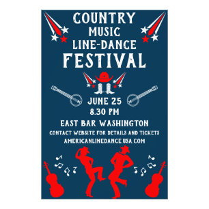American Line Dancing Festival en het feest Foto Afdruk