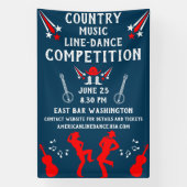 American Line Dancing Festival en het feest Spandoek (Verticaal)