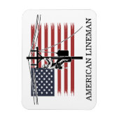 American Lineman Flag – Electrician & Utility Work Magneet (Verticaal)