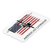 American Lineman Flag – Electrician & Utility Work Magneet (Linkerzijde)