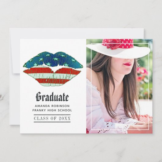 American Love Afstuderen Foto Aankondiging (Voorkant)