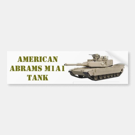 AMERICAN M1A1 ABRAMS TANK BUMPERSTICKER (Voorkant)