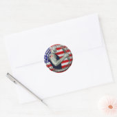 American Made American Strong Ronde Sticker (Envelop)