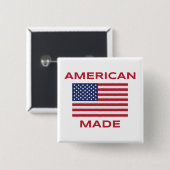 American Made Button – Trots om geboren te worden  (Voorkant /achterkant)