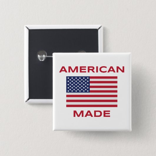 American Made Button – Trots om geboren te worden  (Voorkant /achterkant)