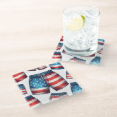 American Made Glazen Onderzetter (Schuin)