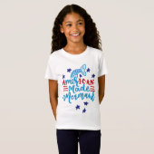 American Made Mermaid. Cute Gezegden T-shirt (Voorkant volledig)