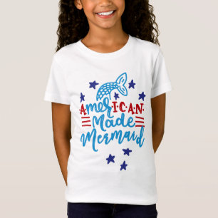 American Made Mermaid. Cute Gezegden T-shirt