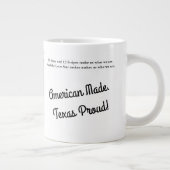 American Made, Texas Proud! Jumbo Mok (Rechts)