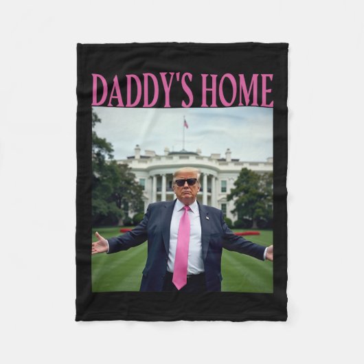 American Made Trump Merchandise - Daddy's Home Waa Fleece Deken (Voorkant)